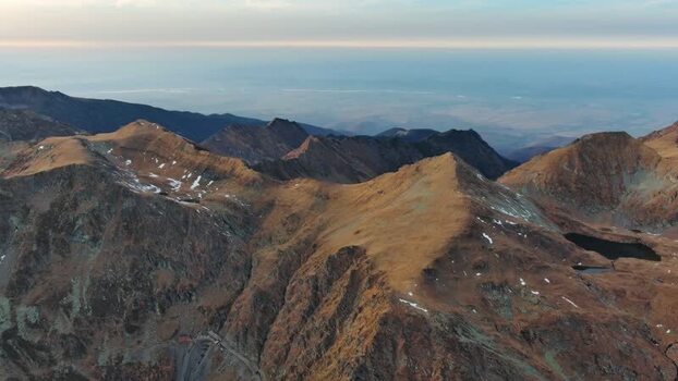 Aerial view of Transfagarasan mountain pass in Romania. Aerial view of Transfagarasan mountain pass in Romania.