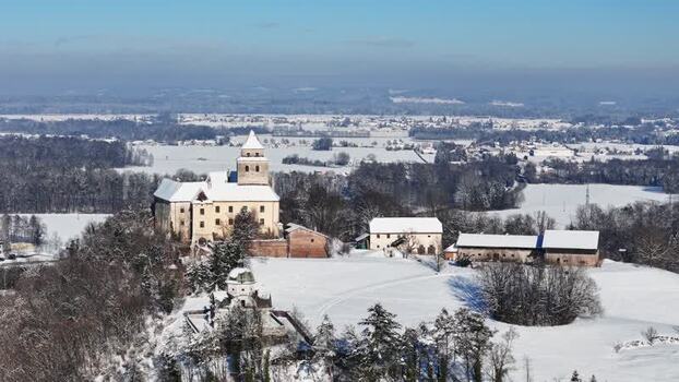 Aerial view of Schloss Ehrenhausen in Sudsteiermark Austria. Aerial view of Schloss Ehrenhausen in Sudsteiermark Austria.