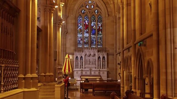 View of St Mary s Cathedral interior in Sydney Australia.