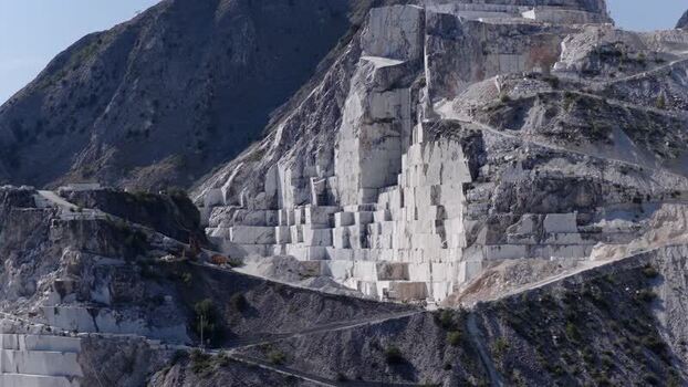 Aerial view of marble quarries in Colonnata Italy. Aerial view of marble quarries in Colonnata Italy.