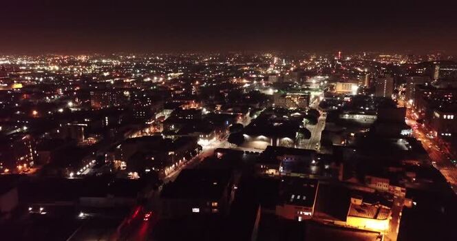Aerial view of the illuminated city of Los Angeles United States. Aerial view of the illuminated city of Los Angeles United States.