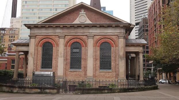 View of St. James Church in Sydney Australia.