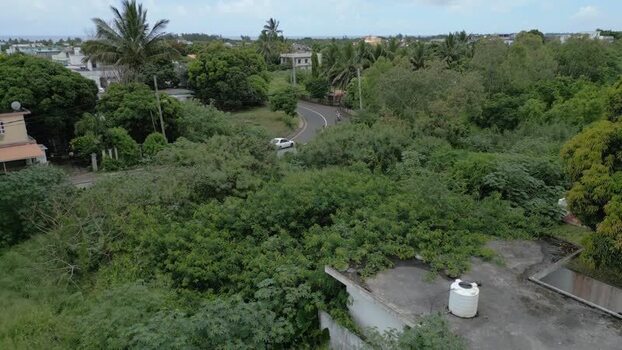 Aerial view of Cap Malheureux Mauritius.