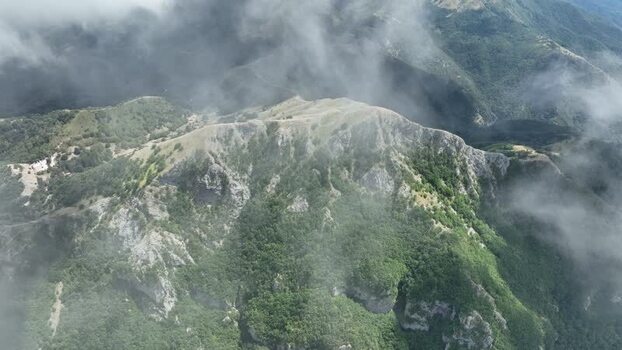 Aerial view of Monte Matanna in Stazzema Tuscany Italy.