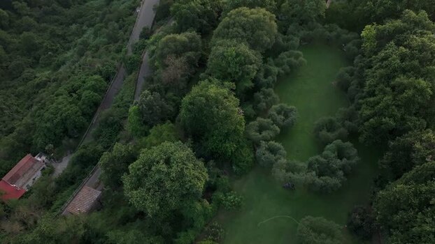 Aerial view of the green landscape in Calcata Italy. Aerial view of the green landscape in Calcata Italy.