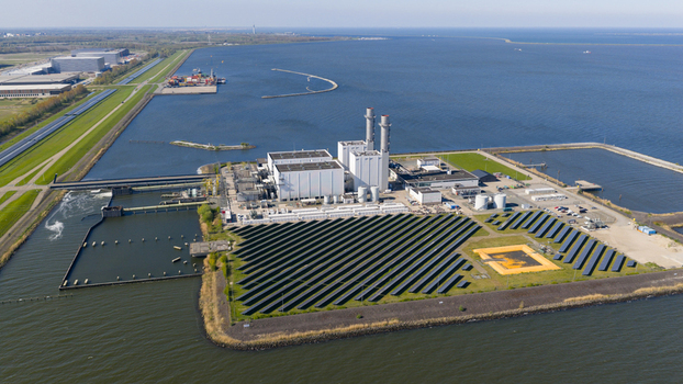 Aerial View of Battery Park at Power Plant in Lelystad Aerial View of Battery Park at Power Plant in Lelystad