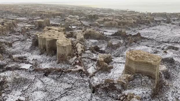 Aerial view of the Danakil Desert salt formations in Dalol Ethiopia. Aerial view of the Danakil Desert salt formations in Dalol Ethiopia.