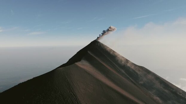Aerial view of Volcan de Fuego erupting in Guatemala. Aerial view of Volcan de Fuego erupting in Guatemala.