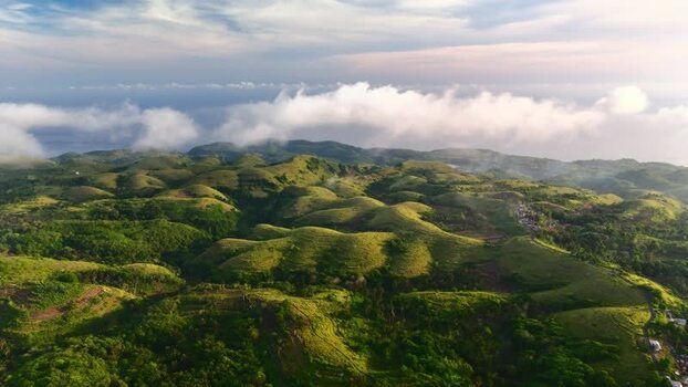 Aerial view of Teletubbies Hill and rolling green landscapes Indonesia. Aerial view of Teletubbies Hill and rolling green landscapes Indonesia.