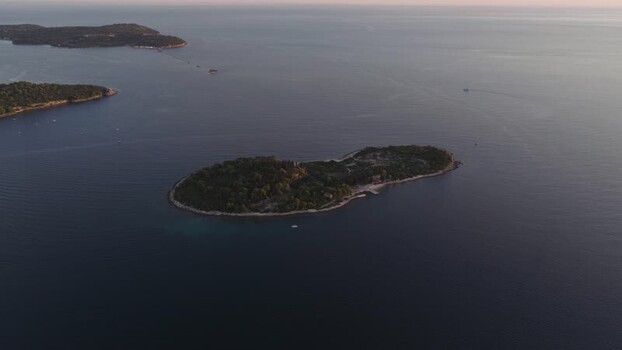 Aerial view of Brijuni National Park in Croatia.