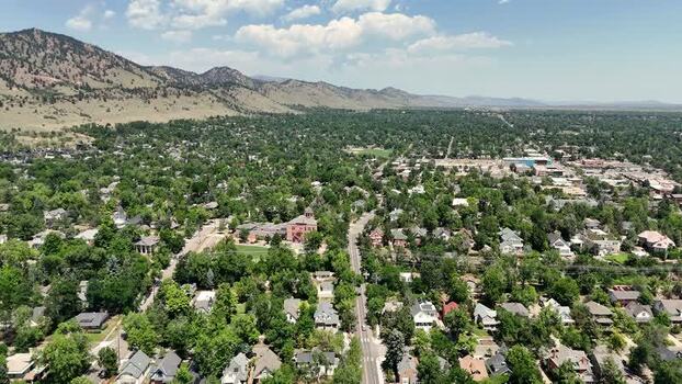 Aerial view of Boulder residential area United States. Aerial view of Boulder residential area United States.