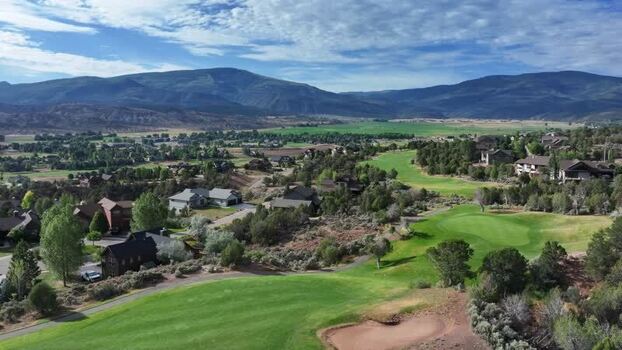 Aerial view of Gypsum Creek Golf Course and homes in Gypsum United States.