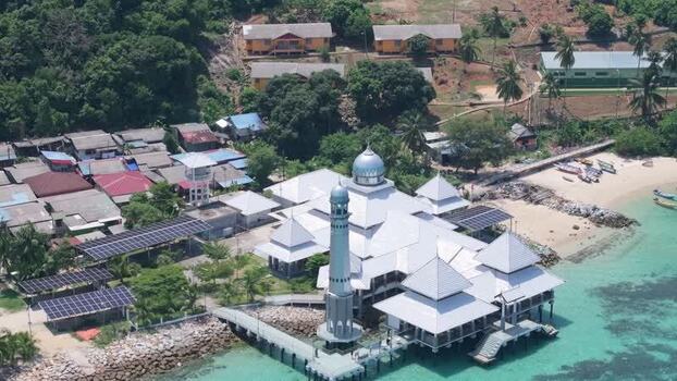 Aerial view of Perhentian Islands mosque in Terengganu Malaysia. Aerial view of Perhentian Islands mosque in Terengganu Malaysia.