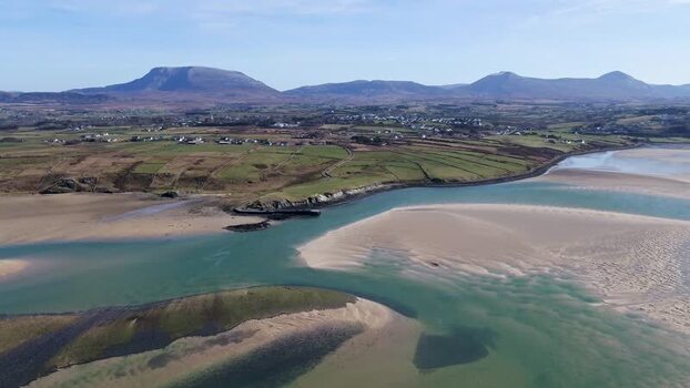 Aerial view of Ballyness Bay in Gortahork Ireland. Aerial view of Ballyness Bay in Gortahork Ireland.