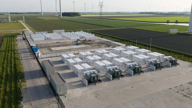 Dronten Netherlands 23 May 2026 Aerial View of FlevoBESS Battery Energy Storage in Dronten Dronten Netherlands 23 May 2026 Aerial View of FlevoBESS Battery Energy Storage in Dronten