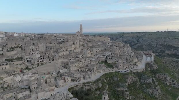 Aerial view of Sassi di Matera Italy.