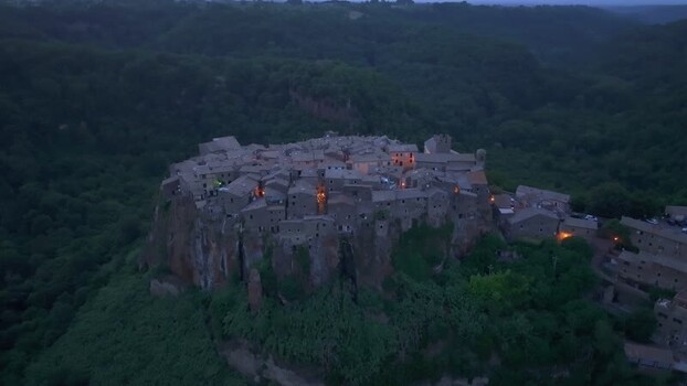 Aerial view of Calcata Italy. Aerial view of Calcata Italy.