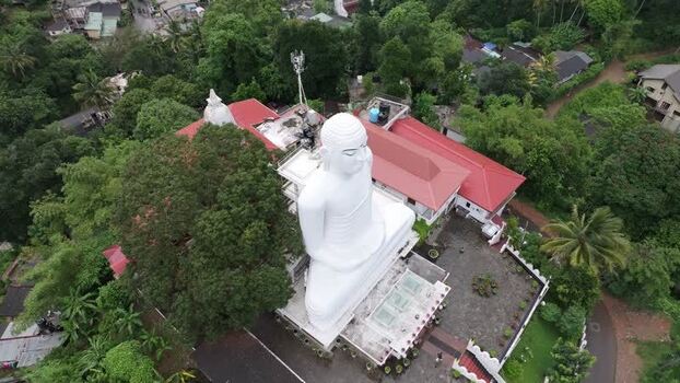Aerial view of Bahiravokanda Vihara Buddha Statue in Kandy Sri Lanka. Aerial view of Bahiravokanda Vihara Buddha Statue in Kandy Sri Lanka.