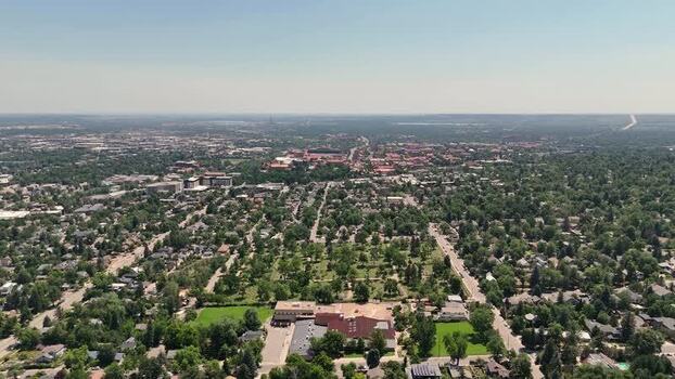 Aerial view of Chautauqua Park in Boulder United States. Aerial view of Chautauqua Park in Boulder United States.