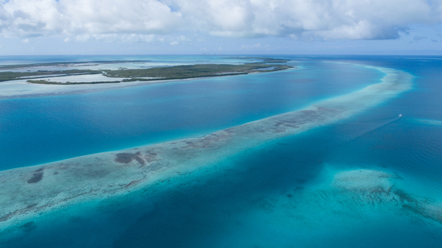 Aerial view of the Los Roques archipelago featuring vibrant turquoise waters coral reefs and small islands under a clear sky in Los Roques Dependencias Federales Venezuela. Aerial view of the Los Roques archipelago featuring vibrant turquoise waters coral reefs and small islands under a clear sky in Los Roques Dependencias Federales Venezuela.