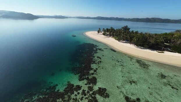 FPV aerial view of Pass Island Philippines. FPV aerial view of Pass Island Philippines.