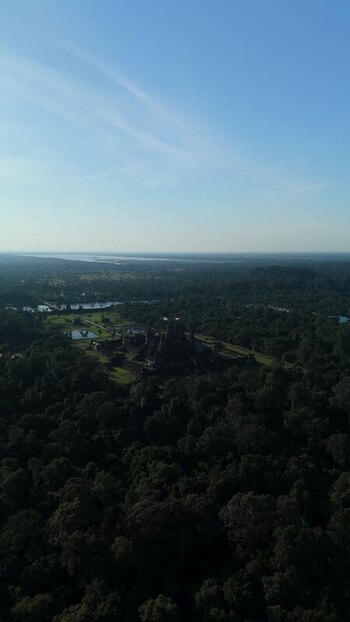 Aerial view of Angkor Wat in Krong Siem Reap Cambodia. Aerial view of Angkor Wat in Krong Siem Reap Cambodia.