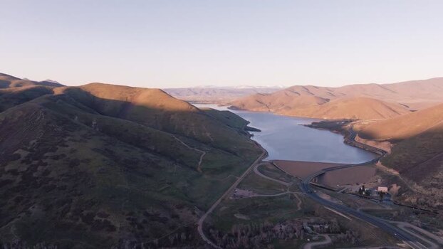 Aerial view of Provo Canyon and Deer Creek Reservoir United States. Aerial view of Provo Canyon and Deer Creek Reservoir United States.