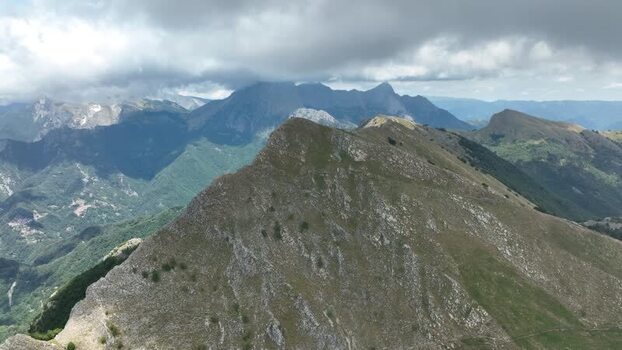 Aerial view of Monte Matanna in Stazzema Italy.