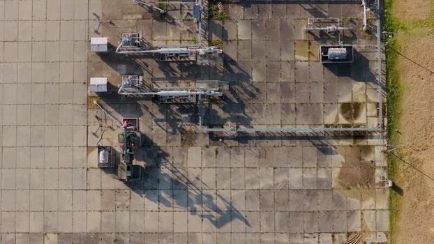 Aerial view of UGS Damborice industrial facility Czechia. Aerial view of UGS Damborice industrial facility Czechia.