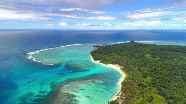 Aerial view of Sipura Island Indonesia.