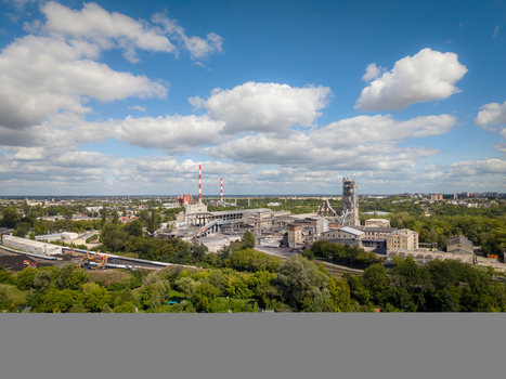 Opole Poland 06 September 2026 Aerial view of Cement Odra SA industrial complex situated along the Oder river with tall chimneys and surrounding greenery. Opole Poland 06 September 2026 Aerial view of Cement Odra SA industrial complex situated along the Oder river with tall chimneys and surrounding greenery.