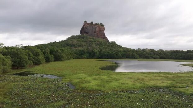 Aerial view of Sigiriya Lion Rock in Sri Lanka. Aerial view of Sigiriya Lion Rock in Sri Lanka.