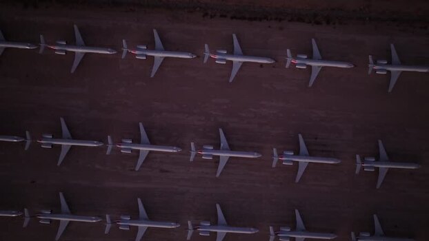 Aerial view of planes in the desert United States. Aerial view of planes in the desert United States.