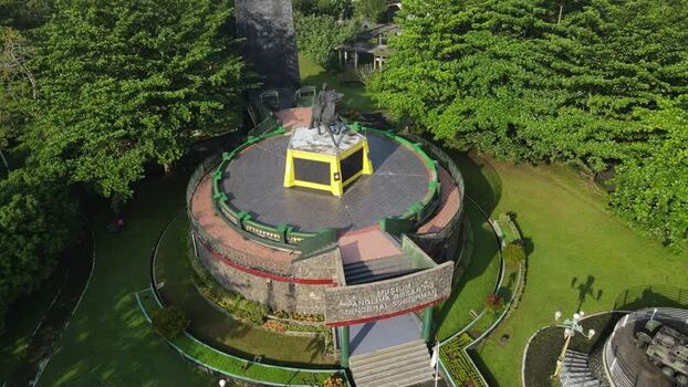 Aerial view of General Sudirman Museum in Purwokerto Indonesia.