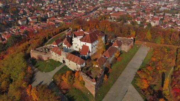Aerial view of Brasov Citadel Romania. Aerial view of Brasov Citadel Romania.