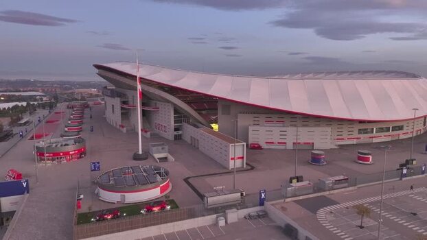 Aerial view of Riyadh Air Metropolitano Stadium Spain.