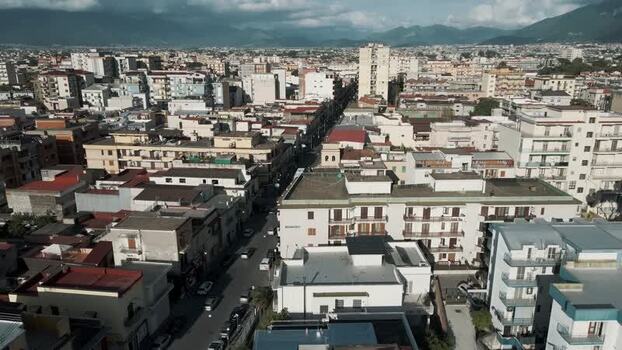 Aerial view of the urban landscape of Scafati Italy. Aerial view of the urban landscape of Scafati Italy.