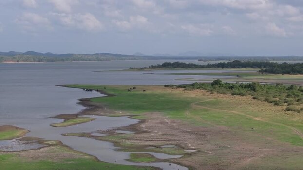 Aerial view of Parakrama Samudra reservoir in Sri Lanka. Aerial view of Parakrama Samudra reservoir in Sri Lanka.