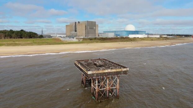 Aerial view of Sizewell Power Station United Kingdom. Aerial view of Sizewell Power Station United Kingdom.