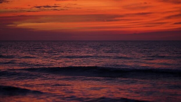 View of the vibrant sunset over the ocean at Cox s Bazar Bangladesh. View of the vibrant sunset over the ocean at Cox s Bazar Bangladesh.