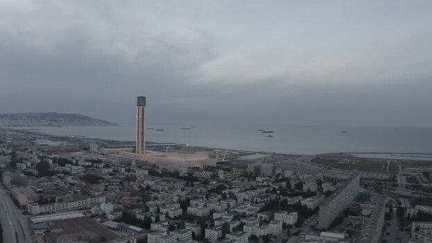 Aerial view of the Great Mosque of Algiers Algeria.