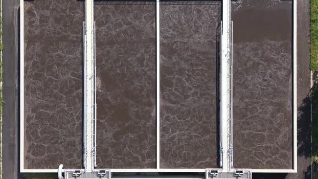 Aerial view of water treatment plant Italy. Aerial view of water treatment plant Italy.