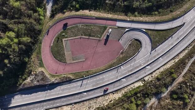 Aerial view of roads and buildings Vila Real Portugal. Aerial view of roads and buildings Vila Real Portugal.
