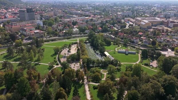 Aerial view of Tivoli Park in Ljubljana Slovenia. Aerial view of Tivoli Park in Ljubljana Slovenia.