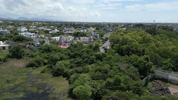 Aerial view of Cap Malheureux in Mauritius.