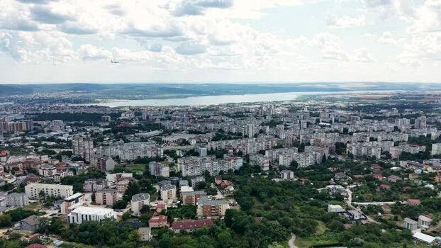 Aerial view of Varna urban landscape and lake Bulgaria. Aerial view of Varna urban landscape and lake Bulgaria.