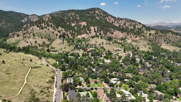 Aerial view of Chautauqua Park in Boulder United States. Aerial view of Chautauqua Park in Boulder United States.