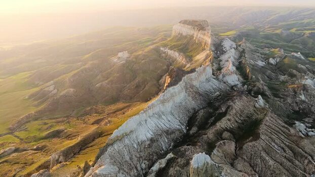 Aerial view of Airakty mountains in Mangystau Kazakhstan.
