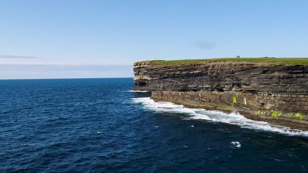 Aerial view of Dun Briste Sea Stack in Ballycastle Ireland. Aerial view of Dun Briste Sea Stack in Ballycastle Ireland.