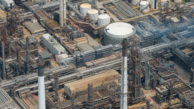 Aerial view of the industrial infrastructure of the Eastern Economic Corridor of Innovation EECi with storage tanks and complex piping networks in Tambon Pa Yup Nai Chang Wat Rayong Thailand. Aerial view of the industrial infrastructure of the Eastern Economic Corridor of Innovation EECi with storage tanks and complex piping networks in Tambon Pa Yup Nai Chang Wat Rayong Thailand.